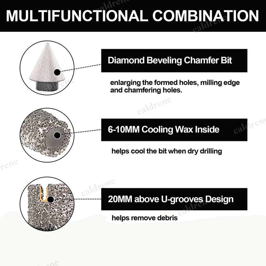 Diamond Tile Hole Saw Drill Bit Set for Granite and Porcelain – view 6