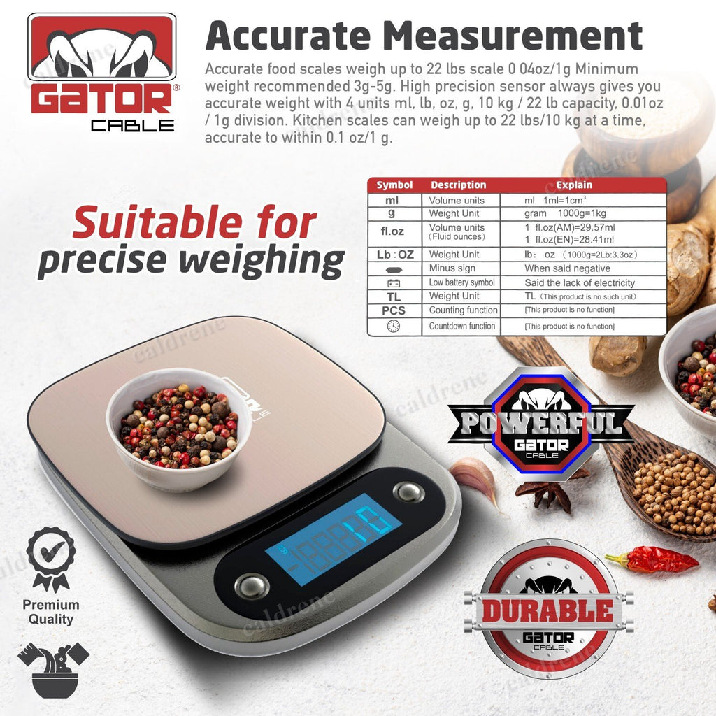 Digital Kitchen Food Scale 10kg x 1g – view 5