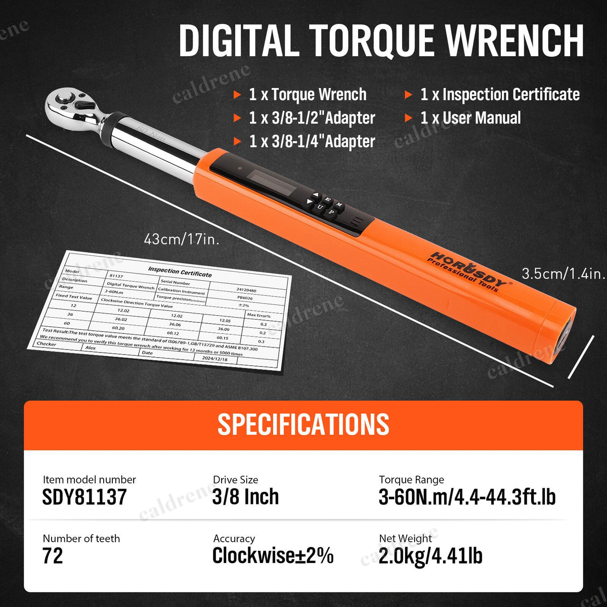 Digital Torque Wrench Set, 1/2 and 3/8 Inch Drive – view 6