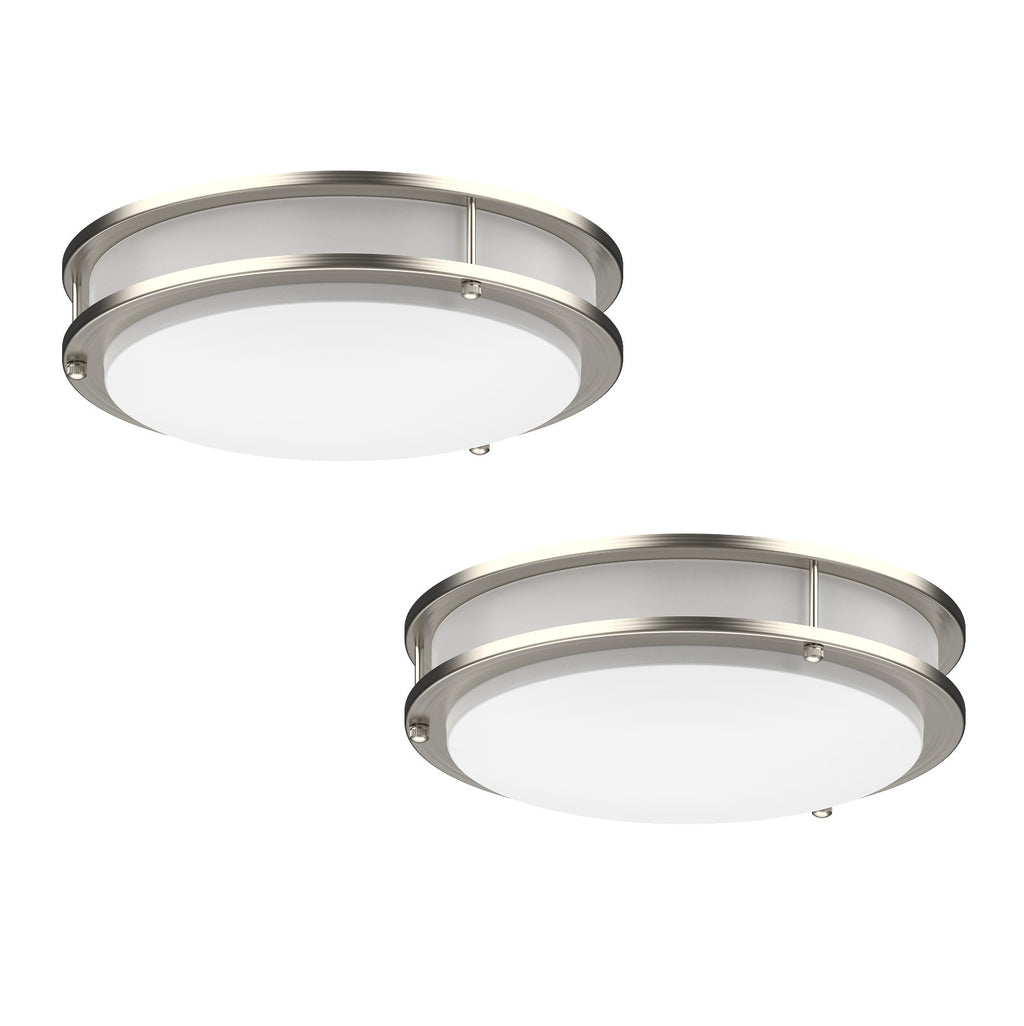 Dimmable LED Flush Mount Ceiling Light 4000K, 2 Pack