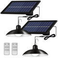 Dimmable Solar Pendant Hanging Shed Light, 2 Pack