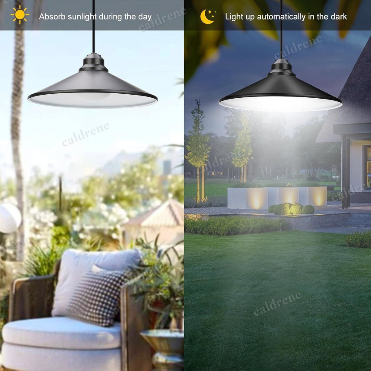 Dimmable Solar Pendant Hanging Shed Light, 2 Pack – view 3