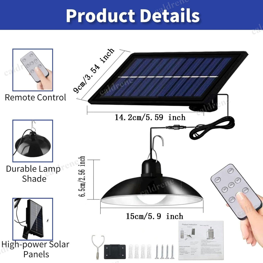 Dimmable Solar Pendant Hanging Shed Light, 2 Pack – view 6