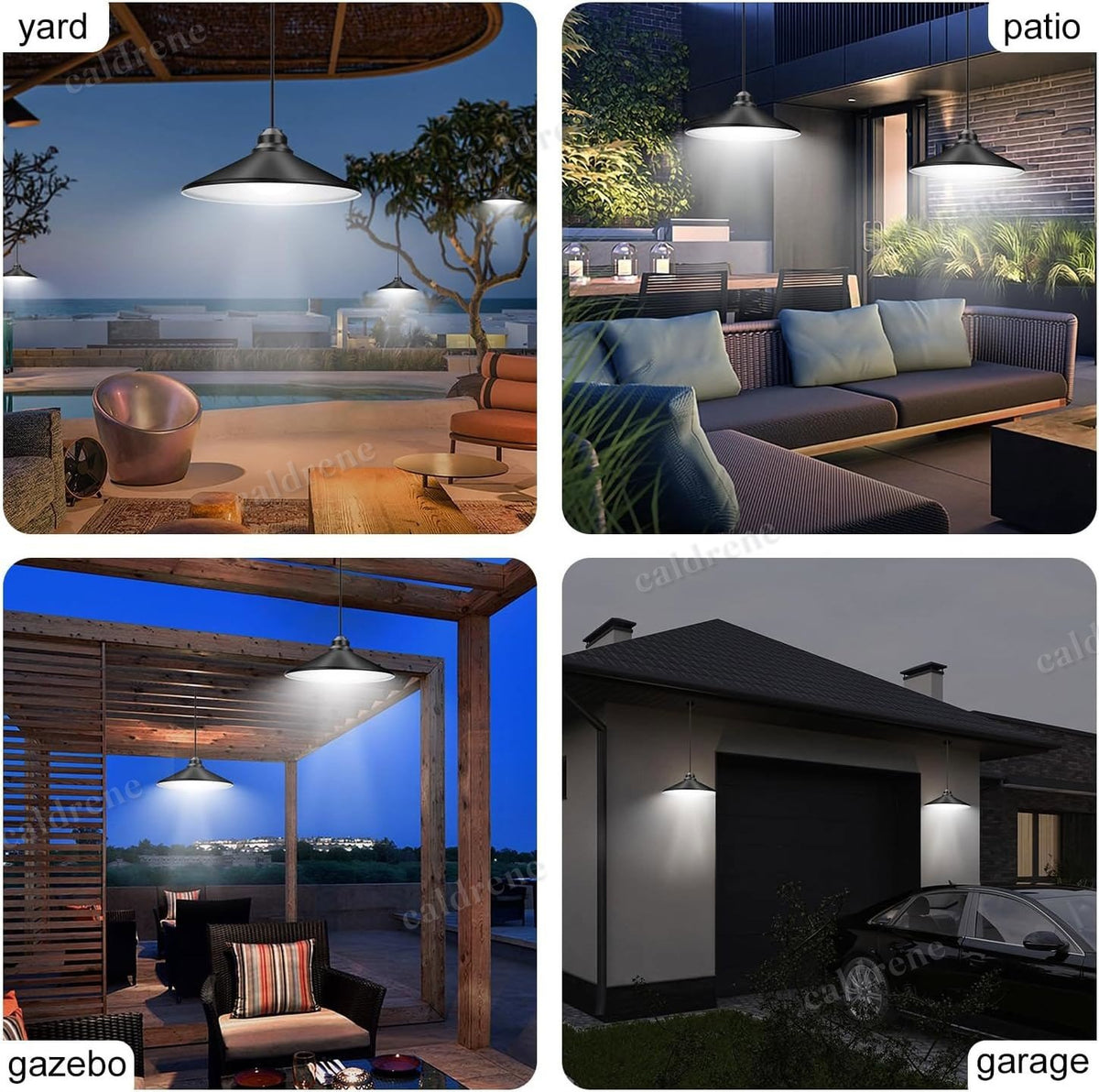 Dimmable Solar Pendant Hanging Shed Light, 2 Pack – view 9
