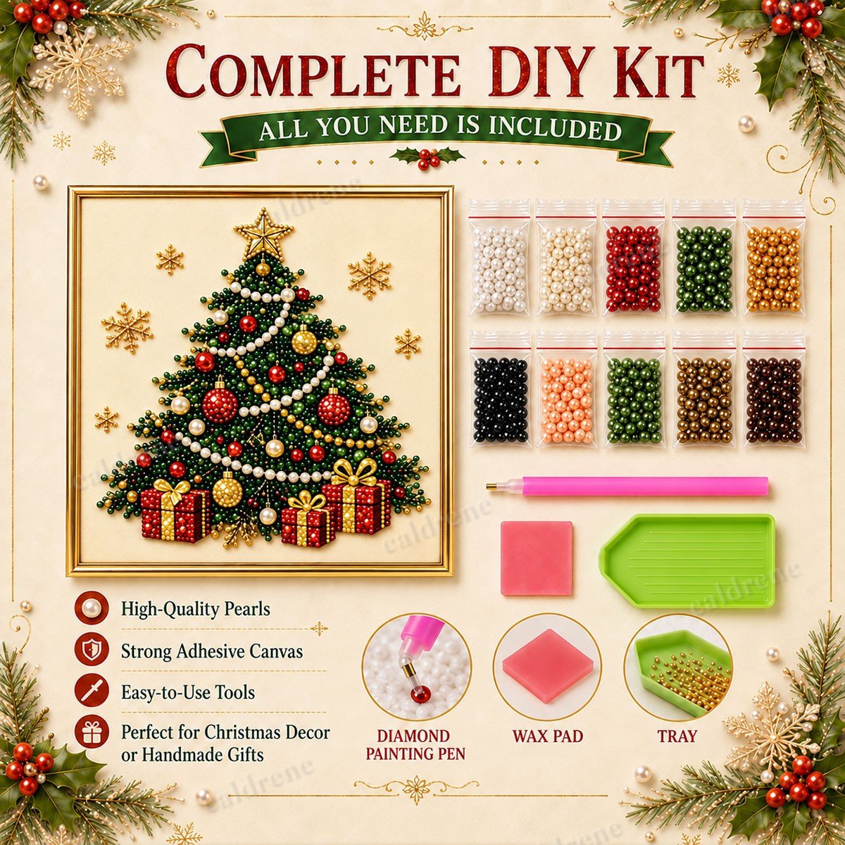 DIY Christmas 3D Pearl Diamond Painting Art Kit – view 5