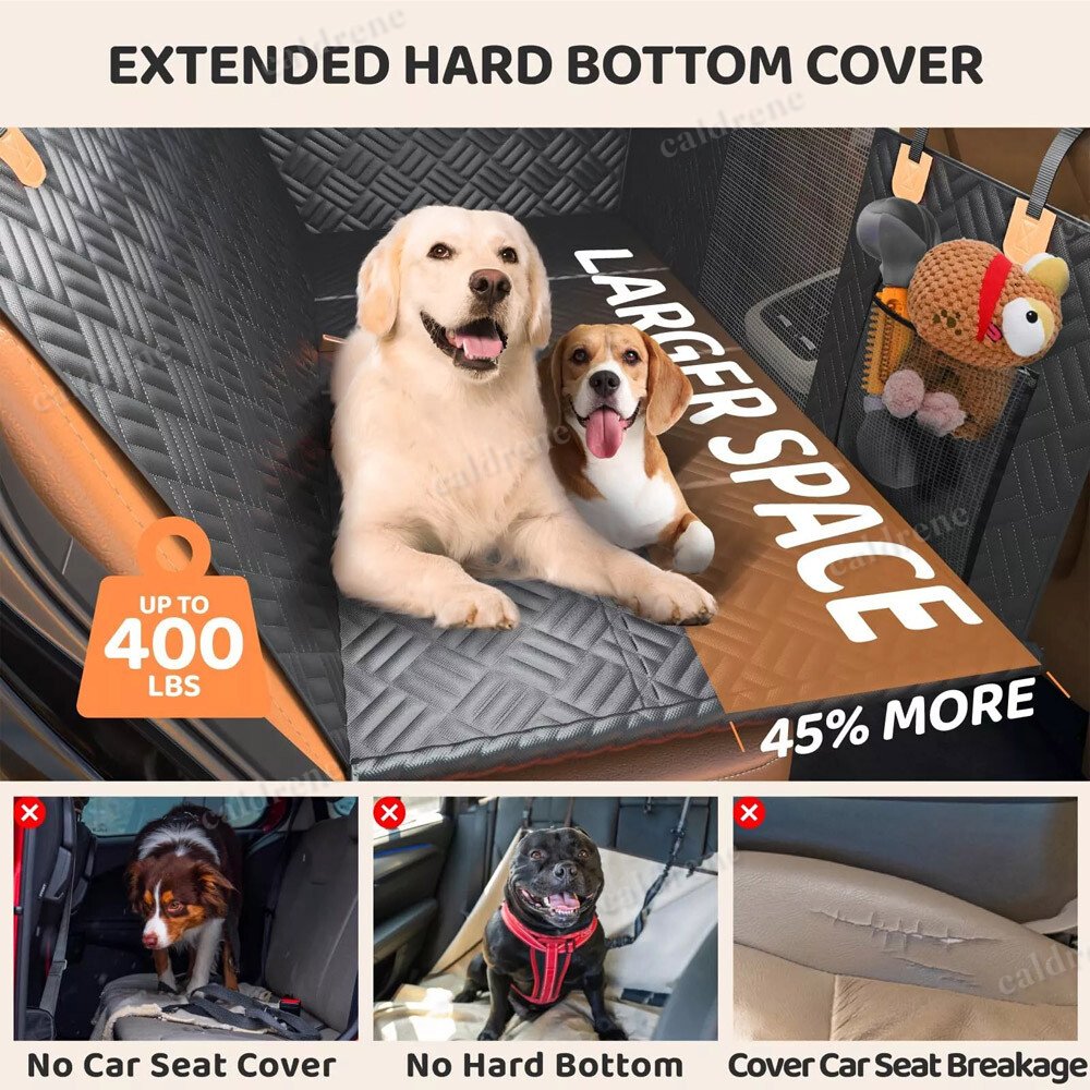 Dog Back Seat Extender with Hard Bottom – view 4