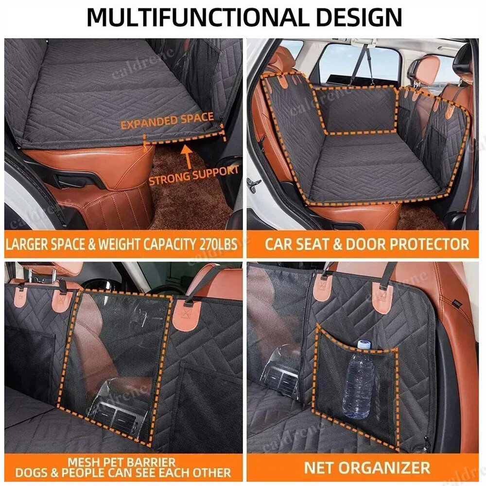 Dog Back Seat Extender with Hard Bottom – view 6