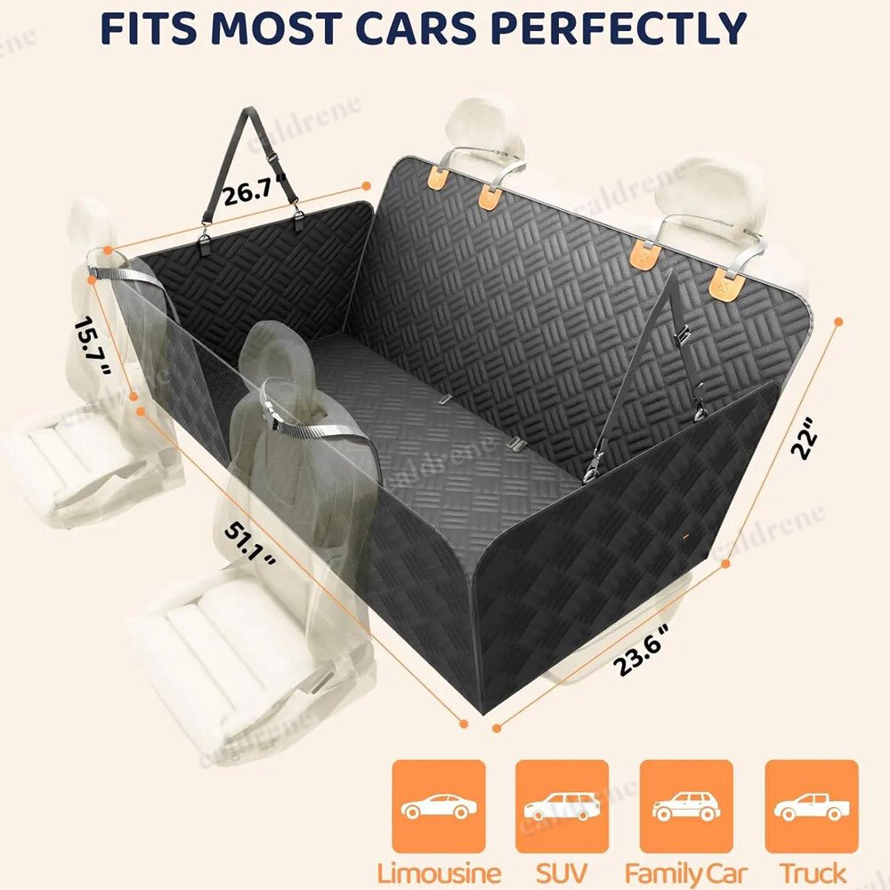 Dog Back Seat Extender with Hard Bottom – view 7