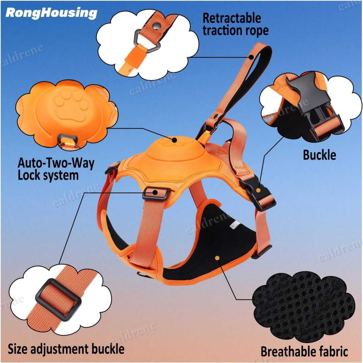 Dog Harness and Retractable Leash Kit for Comfort and Safety – view 4