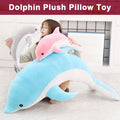 Dolphin Plush Toy - Soft Stuffed Marine Animal Pillow