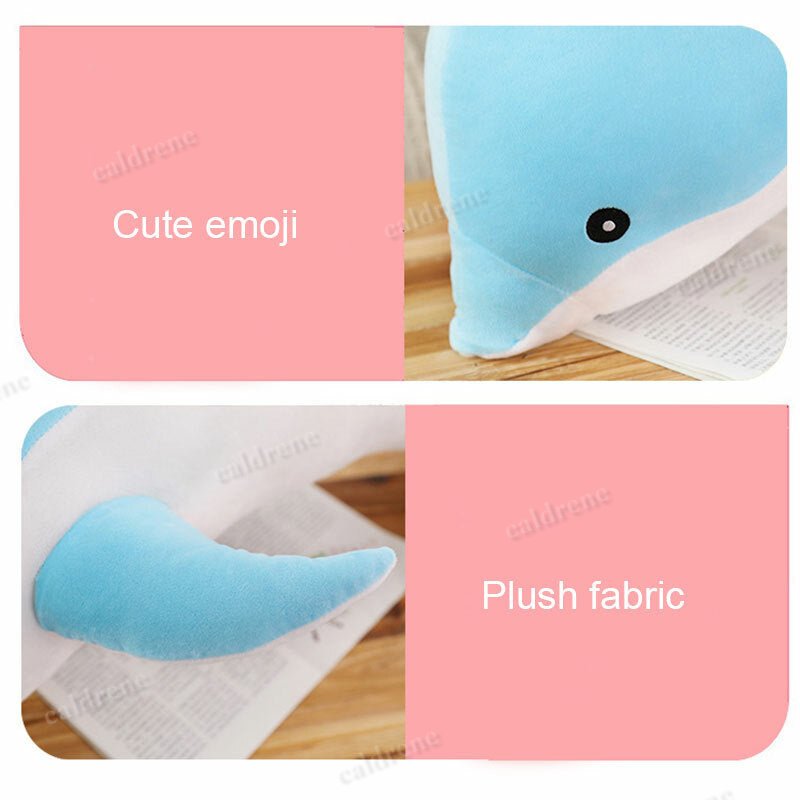 Dolphin Plush Toy - Soft Stuffed Marine Animal Pillow – view 3