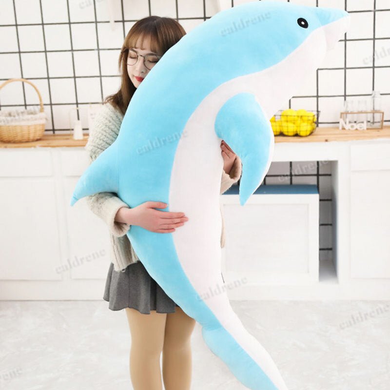 Dolphin Plush Toy - Soft Stuffed Marine Animal Pillow – view 7