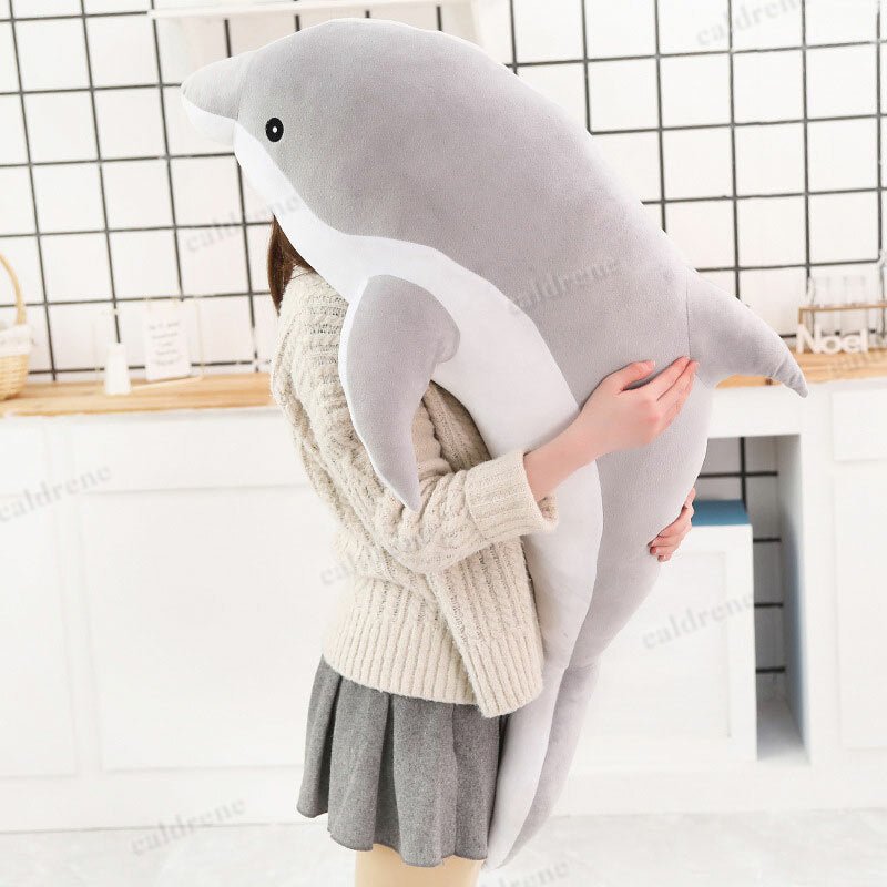 Dolphin Plush Toy - Soft Stuffed Marine Animal Pillow – view 8