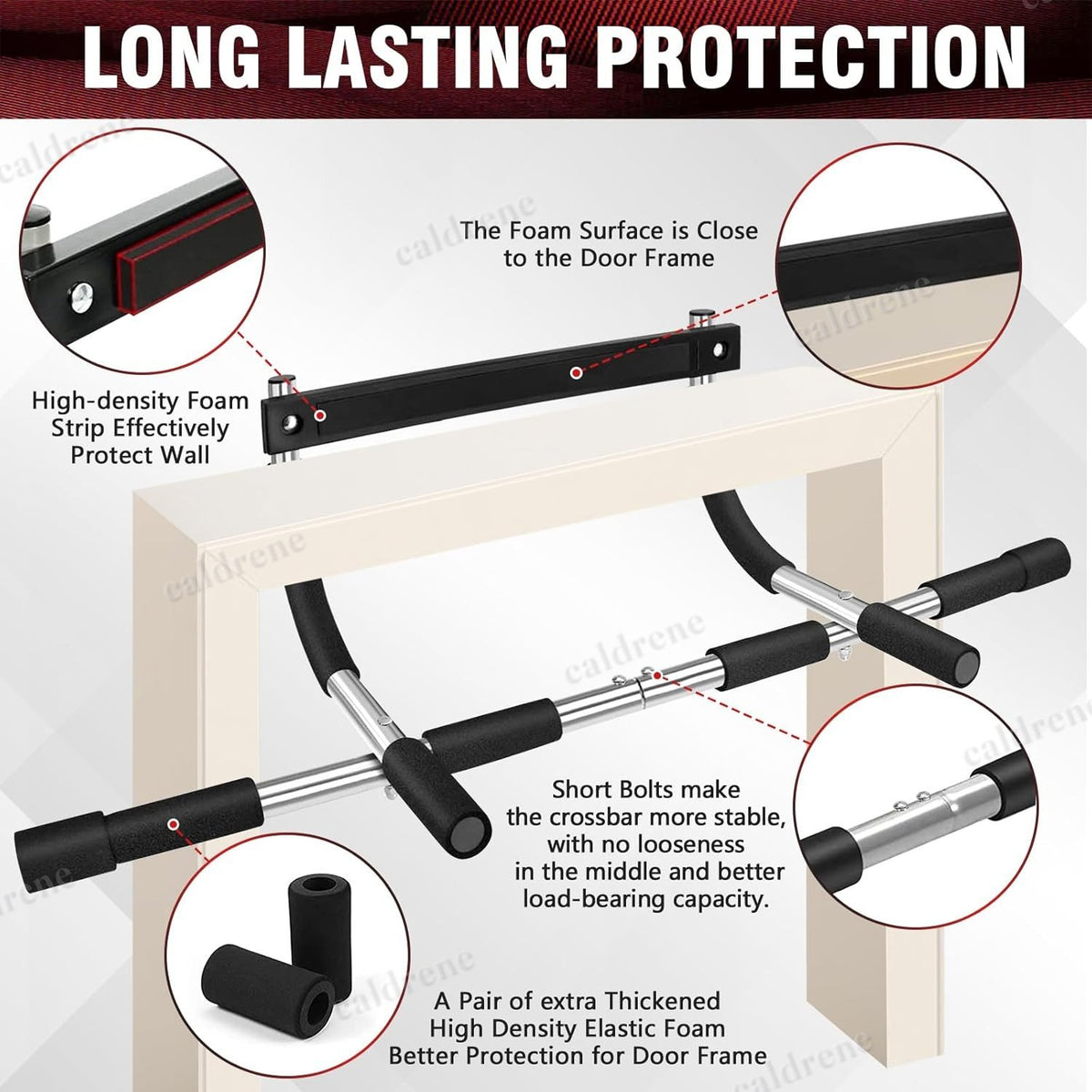 Doorway Pull-Up Bar and Sit-Up Home Fitness Station – view 7