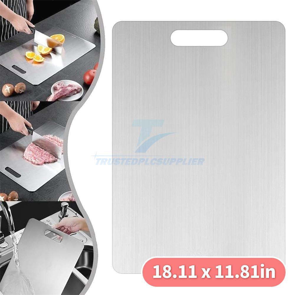 Double-Sided Titanium Cutting Board for Kitchen and Camping