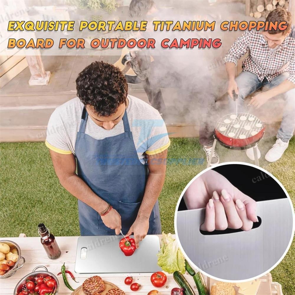 Double-Sided Titanium Cutting Board for Kitchen and Camping – view 5