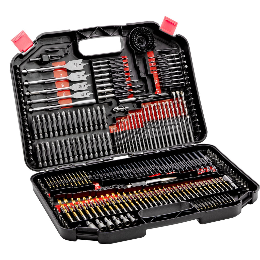 Drill and Screwdriver Bit Set with Carrying Case, 246 Piece