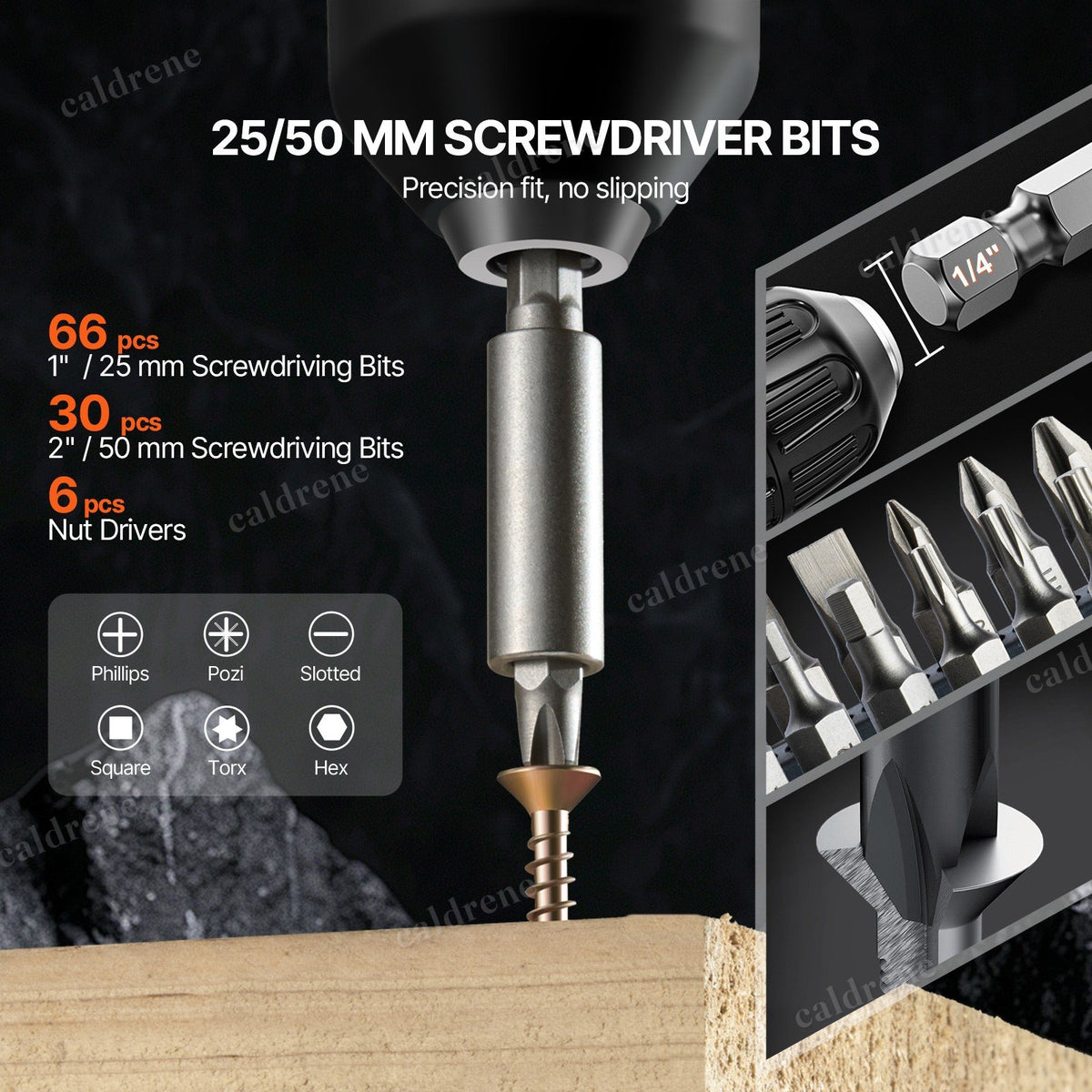 Drill and Screwdriver Bit Set with Carrying Case, 246 Piece – view 4