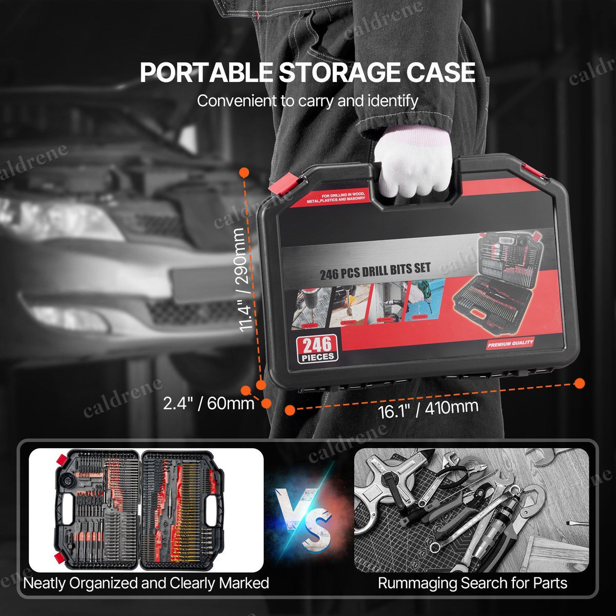 Drill and Screwdriver Bit Set with Carrying Case, 246 Piece – view 5