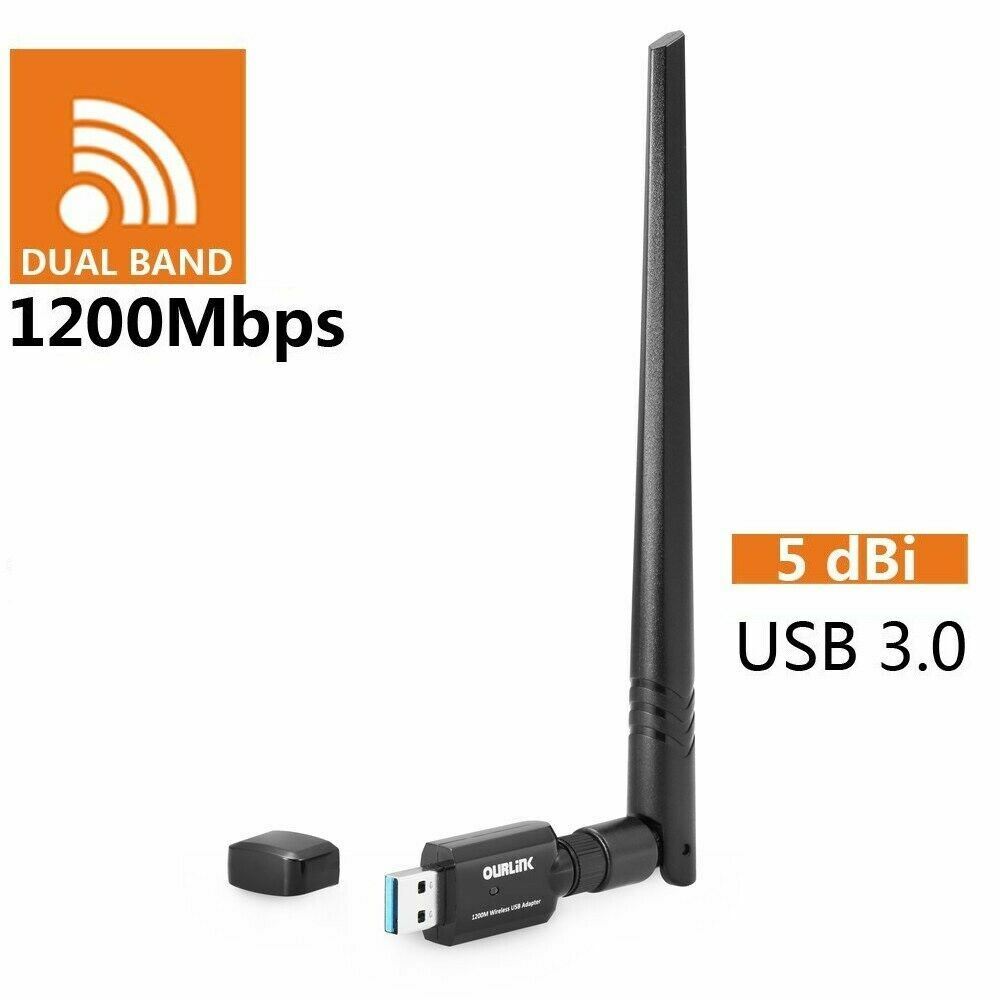 Dual Band 1200Mbps USB WiFi Adapter