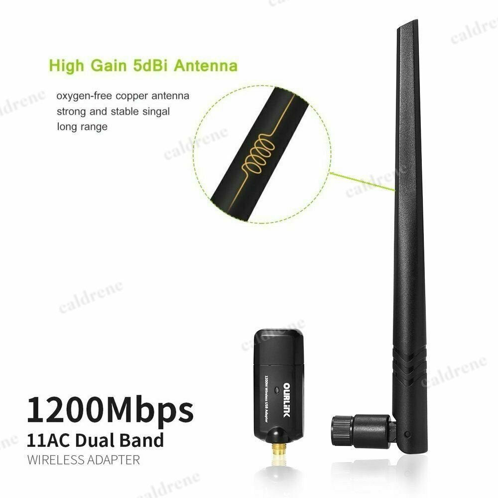 Dual Band 1200Mbps USB WiFi Adapter – view 2