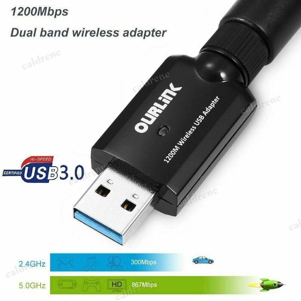 Dual Band 1200Mbps USB WiFi Adapter – view 4