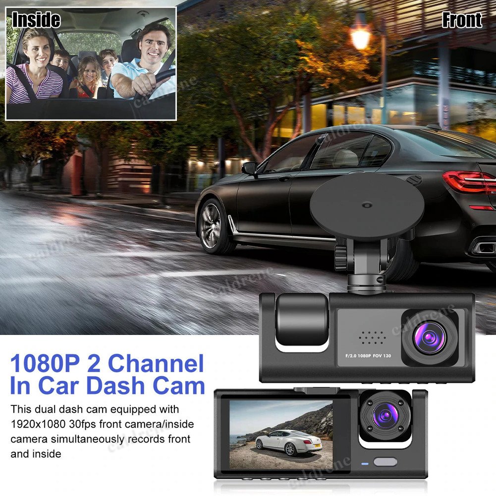 Dual Lens 1080P Dash Cam, Front Rear Inside – view 10