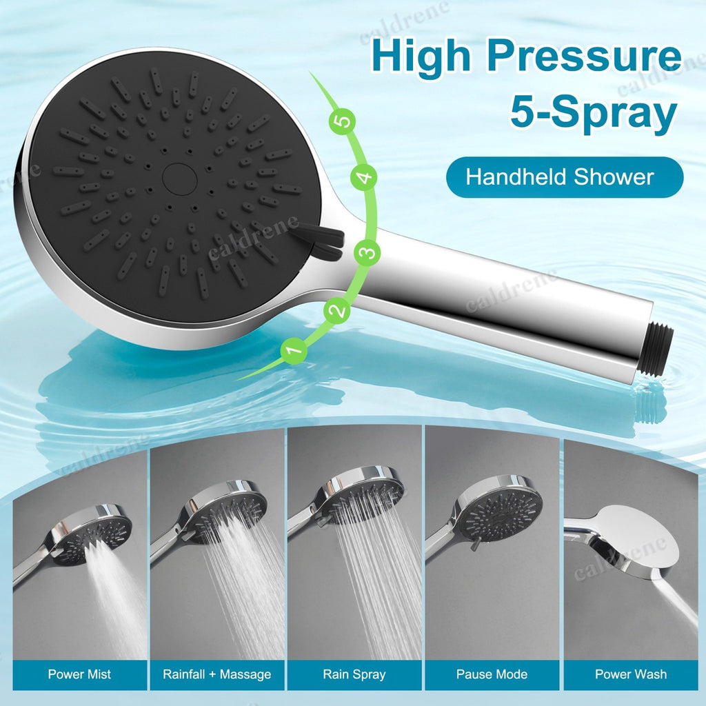 Dual Rain Shower Head Combo with Extension Arm – view 3