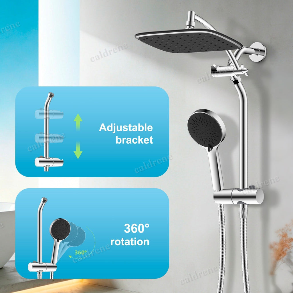 Dual Rain Shower Head Combo with Extension Arm – view 6