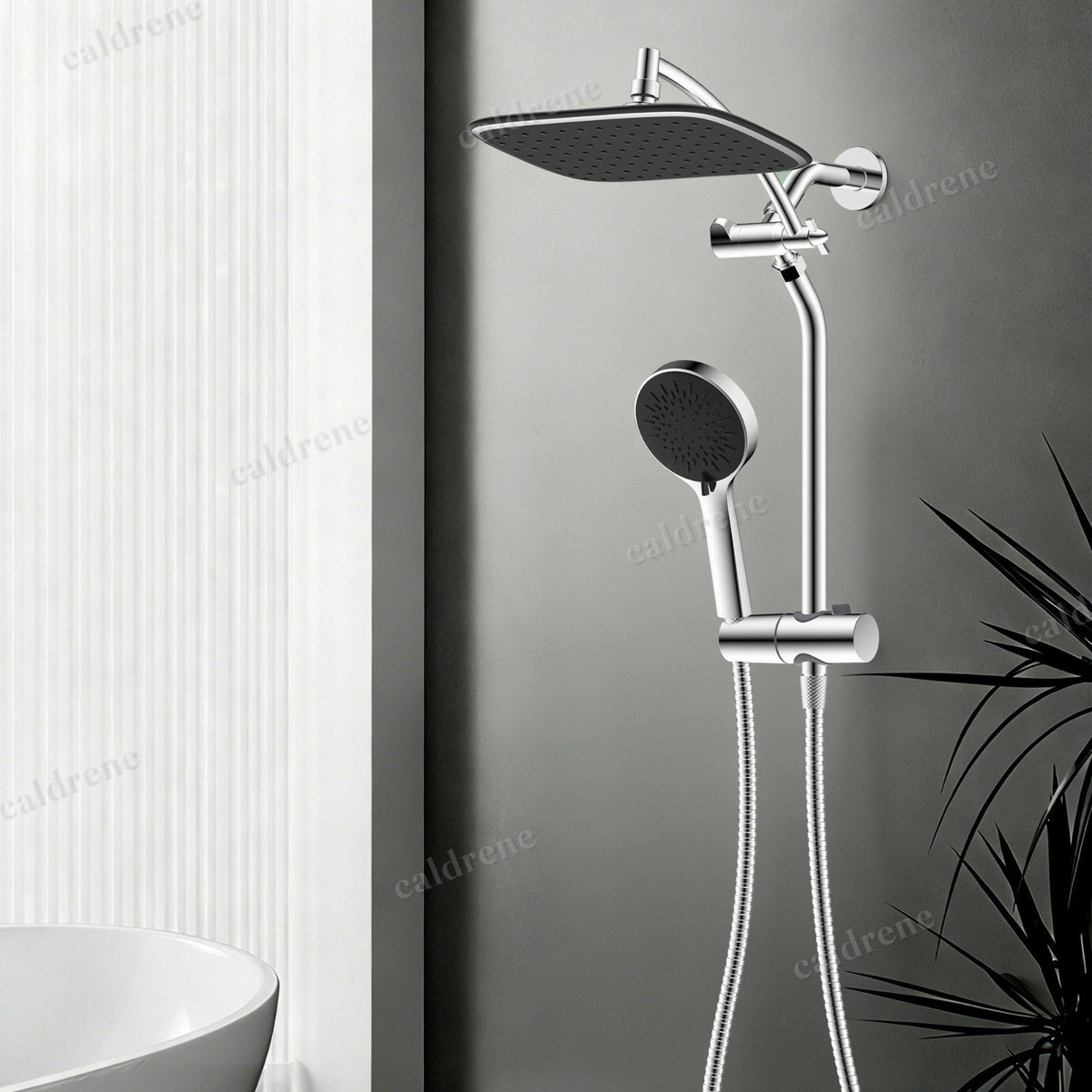 Dual Rain Shower Head Combo with Extension Arm – view 8