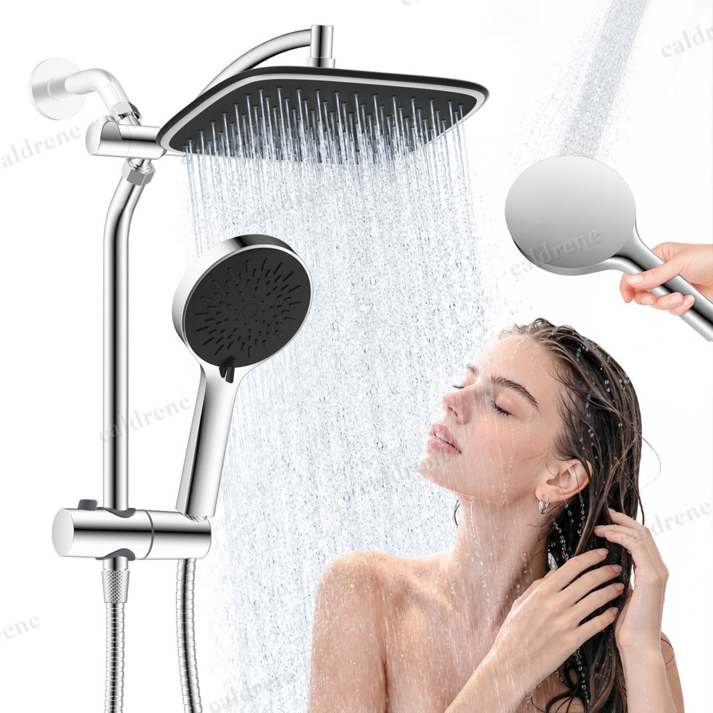 Dual Rain Shower Head Combo with Extension Arm – view 9