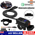 Dual USB Motorcycle Charger with LED Voltmeter