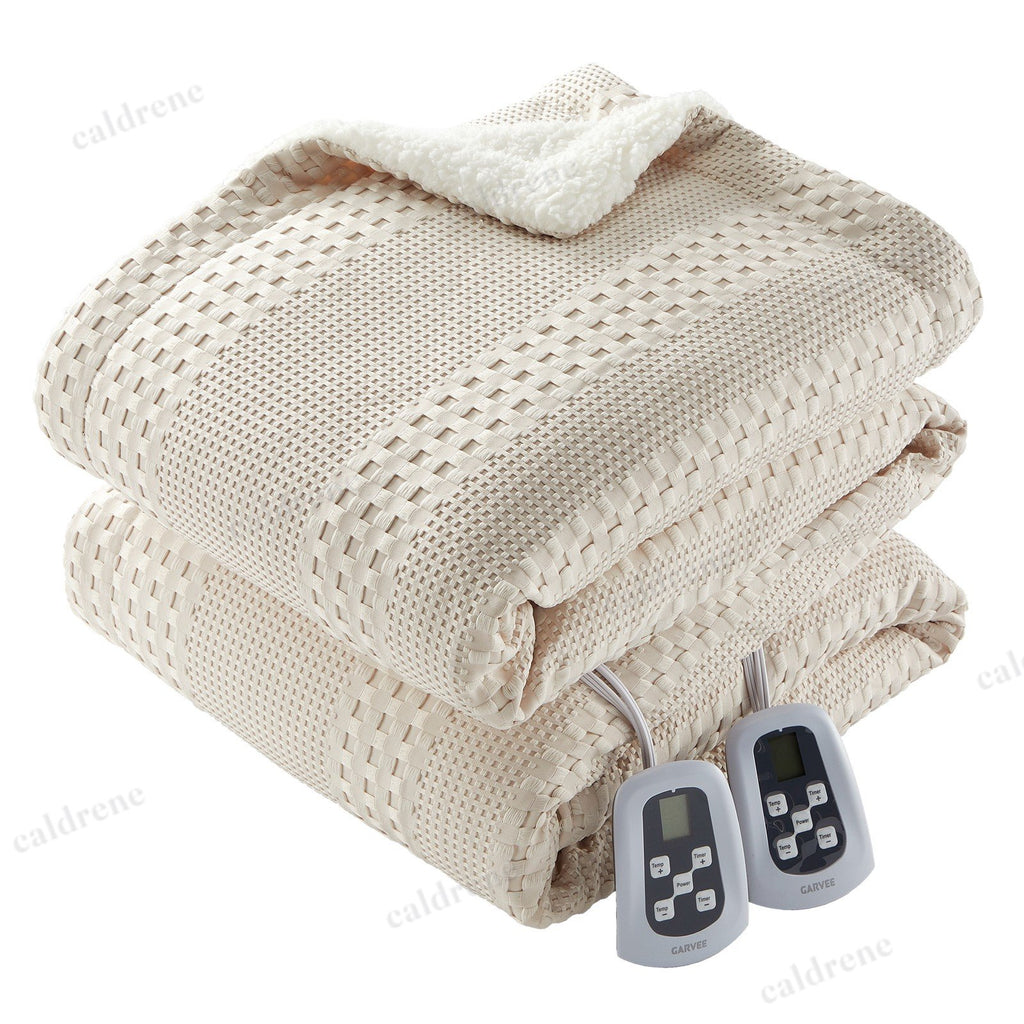 Dual Zone Heated Sherpa Blanket, Queen, 10 Heat Levels – view 7