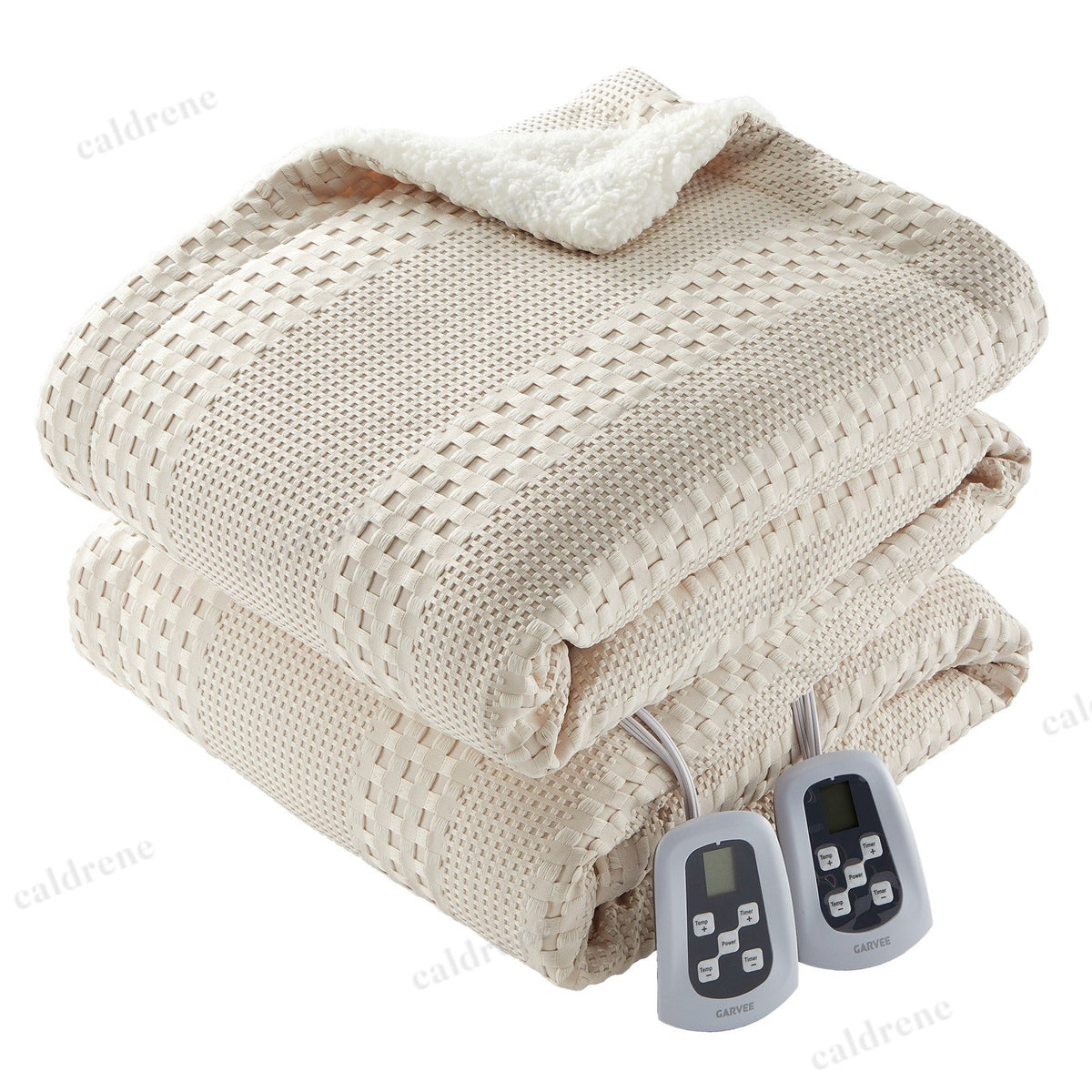 Dual Zone Heated Sherpa Blanket, Queen, 10 Heat Levels – view 7