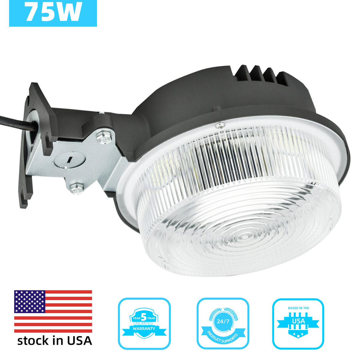 Dusk to Dawn LED Barn Yard Security Flood Light Waterproof