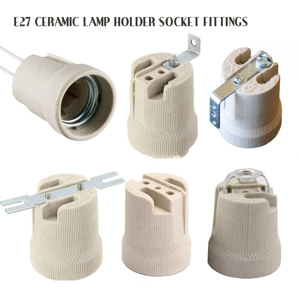 E27 Ceramic Porcelain Socket Bulb Holder for Heat Lamps