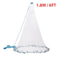 Easy-Throw Nylon Fishing Cast Net, 6 to 16 FT