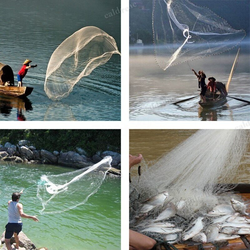 Easy-Throw Nylon Fishing Cast Net, 6 to 16 FT – view 4