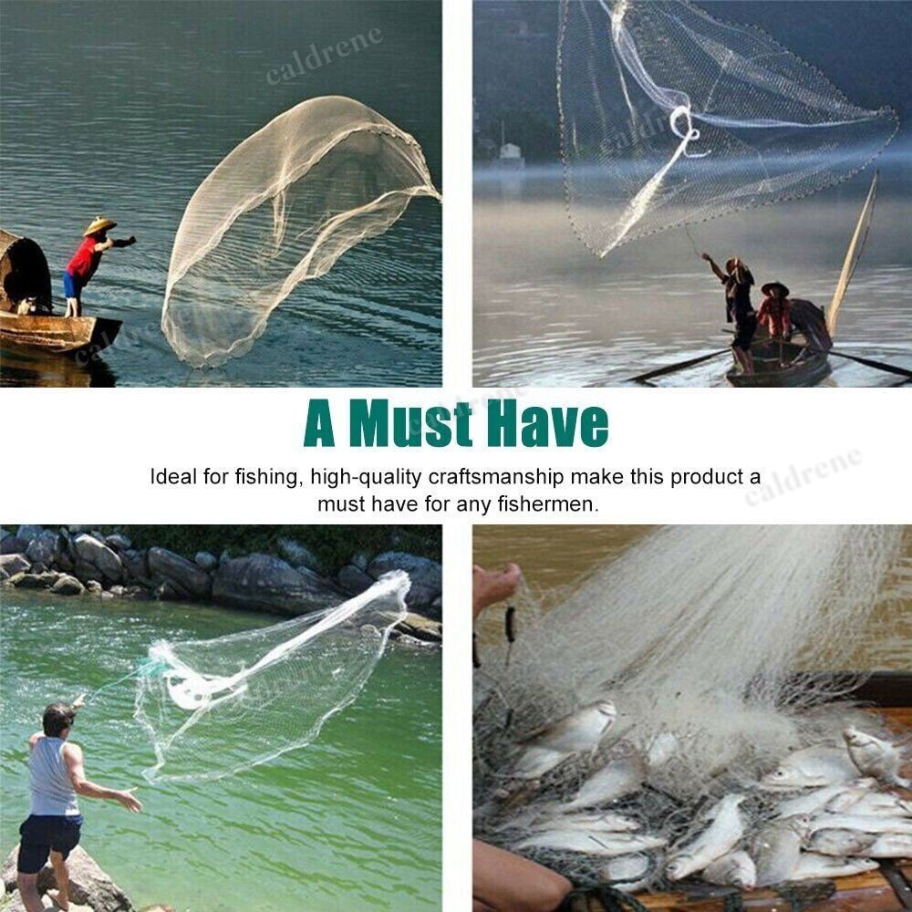 Easy-Throw Nylon Fishing Cast Net, 6 to 16 FT – view 5