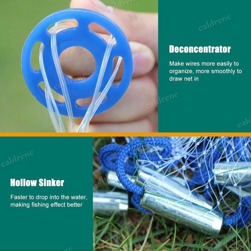 Easy-Throw Nylon Fishing Cast Net, 6 to 16 FT – view 7