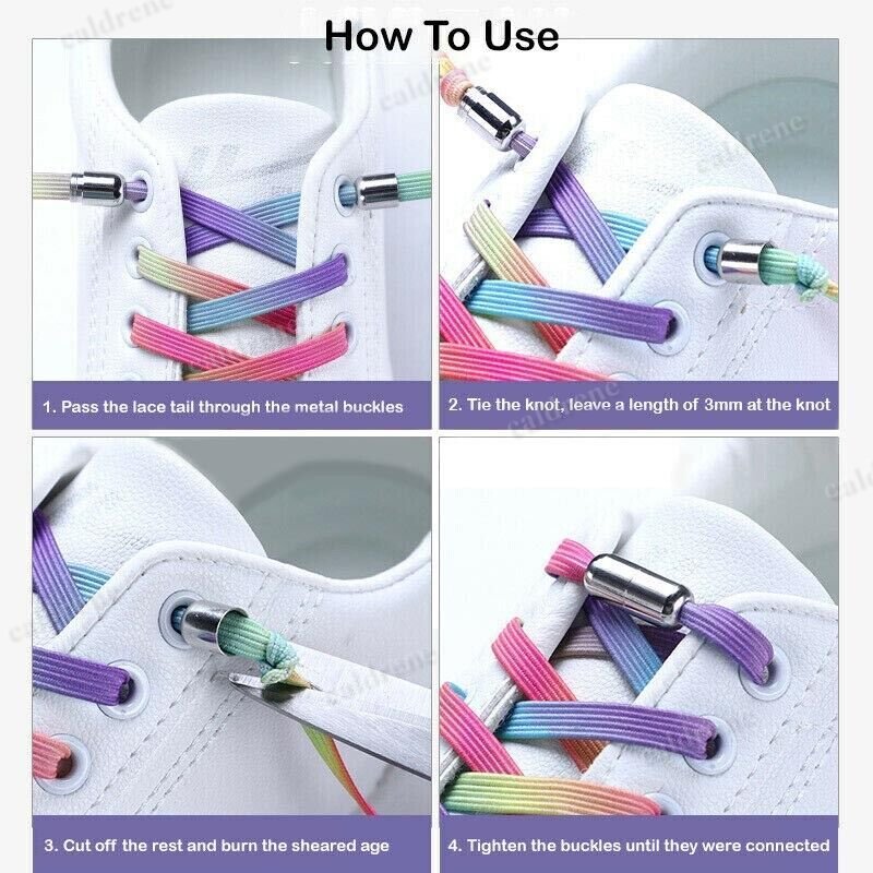 Elastic Flat No Tie Lock Shoelaces for Sneakers – view 4