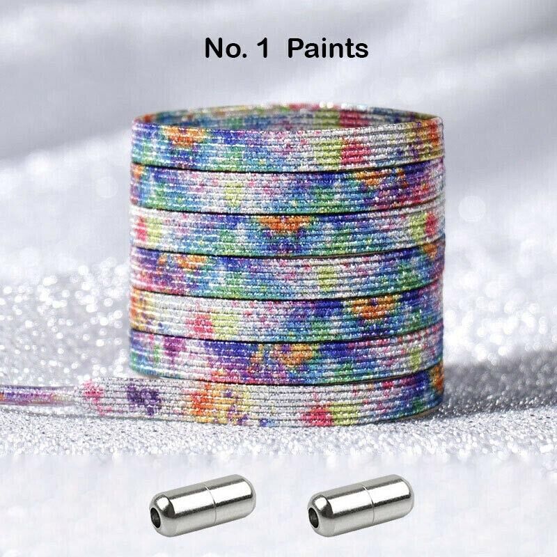 Elastic Flat No Tie Lock Shoelaces for Sneakers – NO.1 Paints
