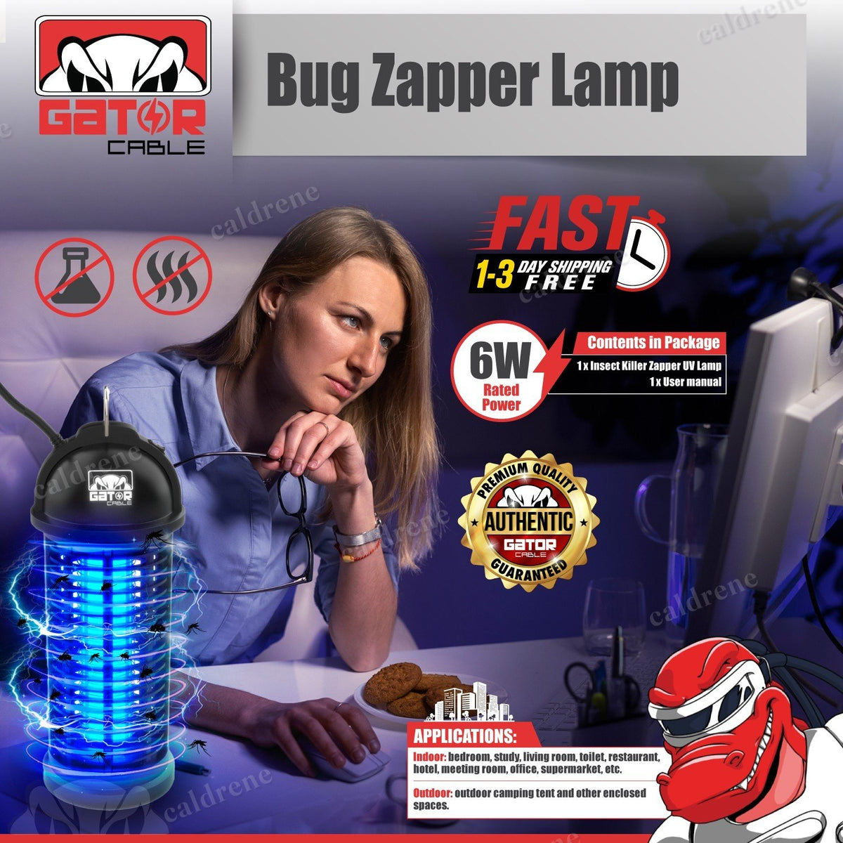Electric Bug Zapper Insect Killer Lamp, 2 Pack – view 4
