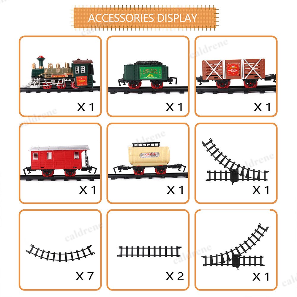 Electric Christmas Train Set with Lights and Sound – view 5