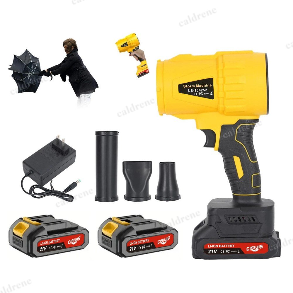 Electric Cordless Handheld Leaf Blower with 2 Batteries and Charger – view 3