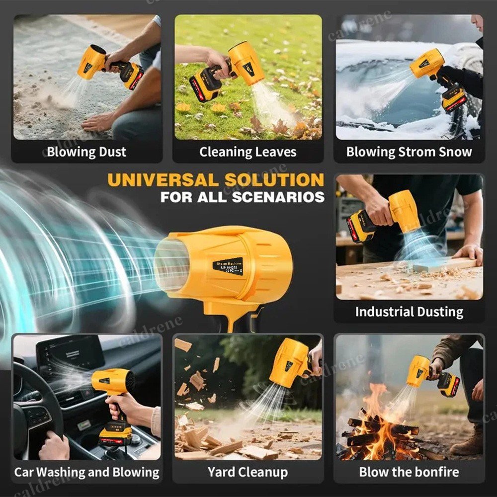 Electric Cordless Handheld Leaf Blower with 2 Batteries and Charger – view 6