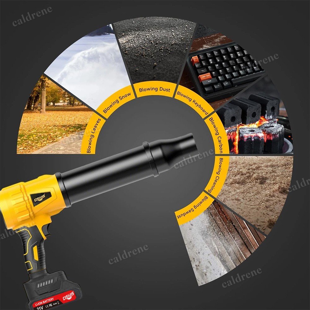 Electric Cordless Handheld Leaf Blower with 2 Batteries and Charger – view 7