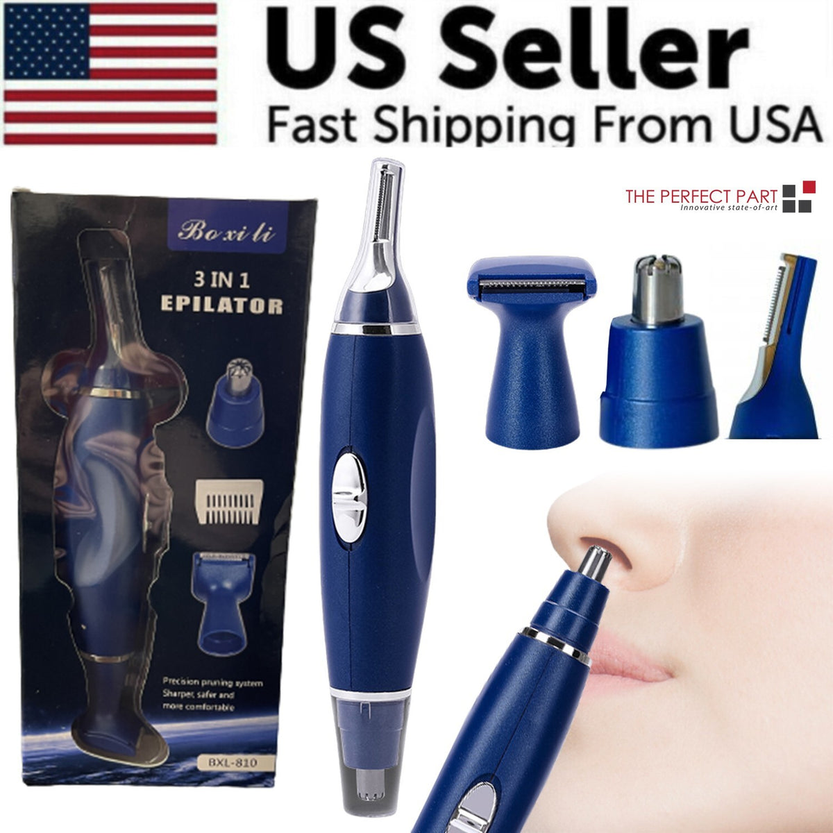 Electric Ear, Nose and Eyebrow Hair Trimmer