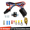 Electric Engine Fan Thermostat Relay Switch Kit, 175-185F
