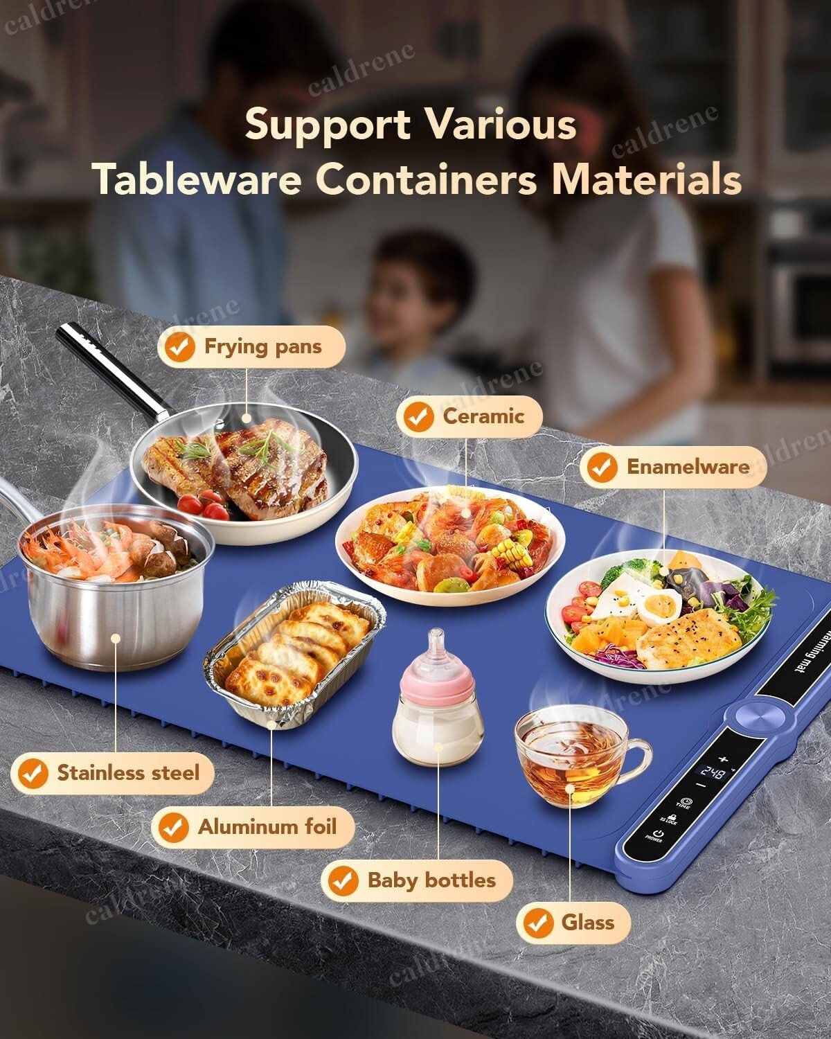 Electric Food Warming Mat, 9 Levels – view 2